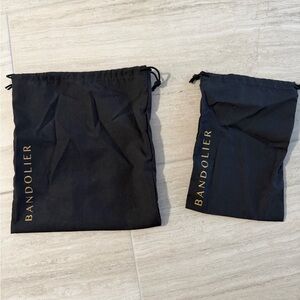 Bandolier Black and Gold Drawstring Bags